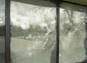 Attempted break-in, deterred by Armorcoat 8 MIL Silver 35